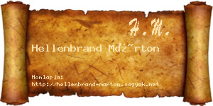 Hellenbrand Márton névjegykártya