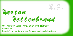marton hellenbrand business card