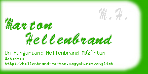 marton hellenbrand business card